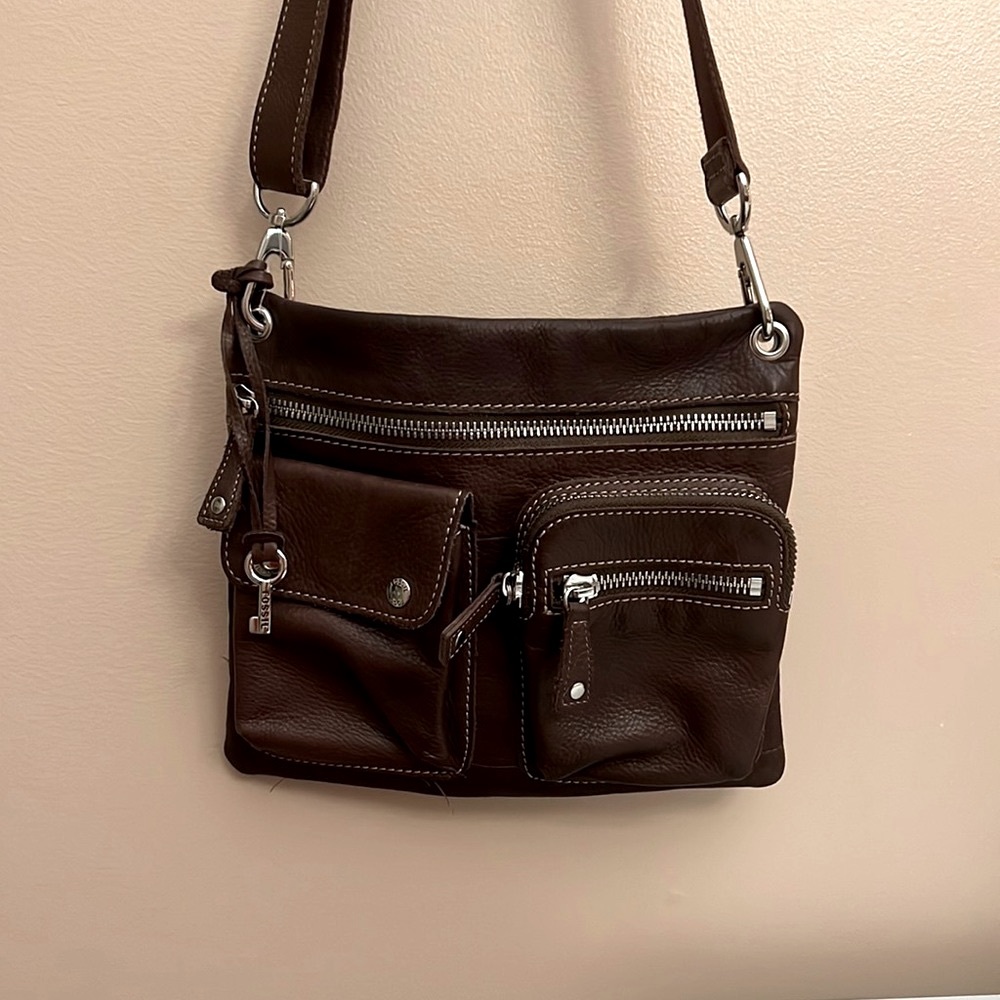 Gorgeous Leather Brown Fossil Crossbody